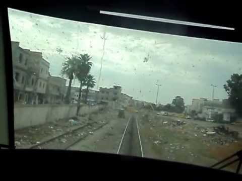 AGL 14 pendente une voyage de jdeida à la gare de tunis + gares + túnel + cabine de conduite