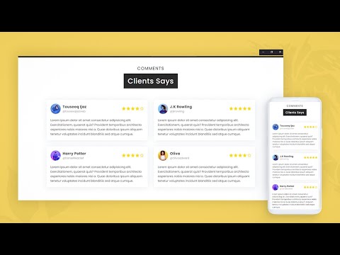 Customer Reviews on Website Using HTML and CSS