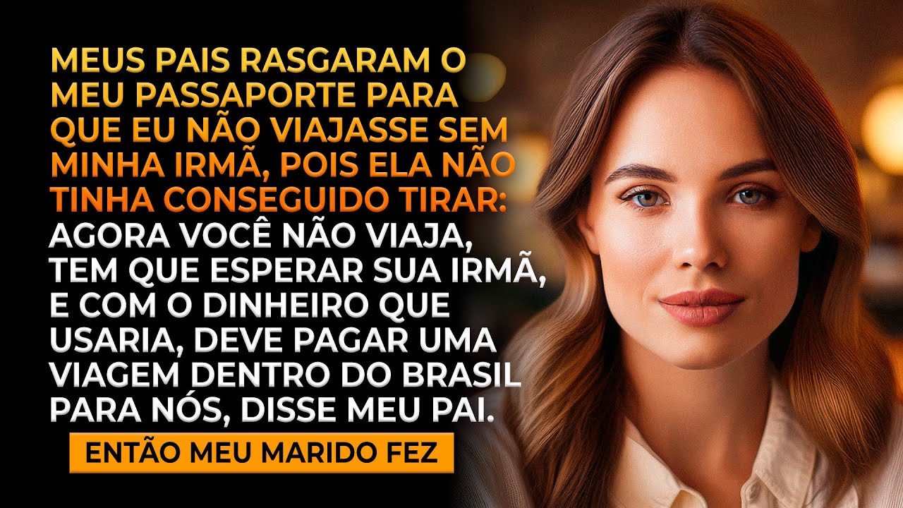 Meus pais rasgaram o meu passaporte porque minha irmã não conseguiu tirar o dela, mas o resultado