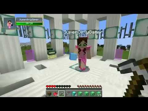 PopularMMOs Pat and Jen Minecraft: GREEN MONSTER CHALLENGE GAMES   Lucky Block Mod Modded Mini Game