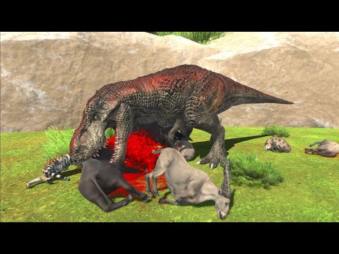 T-REX HUNTING wild Animals - Animal Revolt Battle Simulator Gameplay