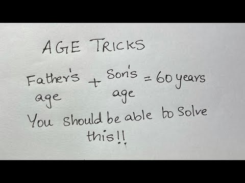 Age Problems Tricks and Shortcuts- You should know this! Easy to understand