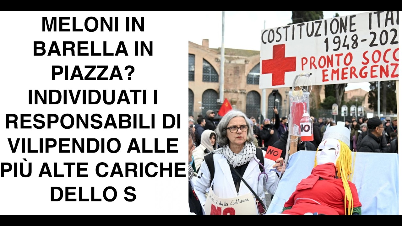 MELONI IN BARELLA IN PIAZZA? INDIVIDUATI I RESPONSABILI DI VILIPENDIO ALLE PIÙ ALTE CARICHE DELLO S