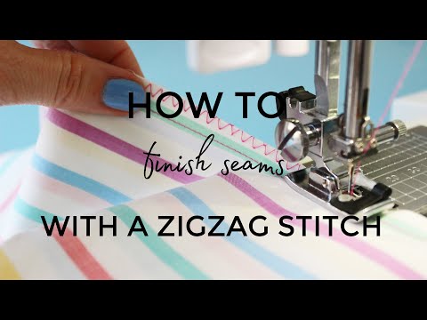 Part of a video titled How to Finish Seams with a Zigzag Stitch - YouTube