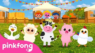 Five Little Animals Dancing on the Farm 🐽 |  Pinkfong&#39;s Farm Animals  |  Pinkfong Songs for Children