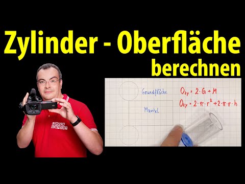 Cylinder - Calculate surface area - simply explained |  Lehrerschmidt