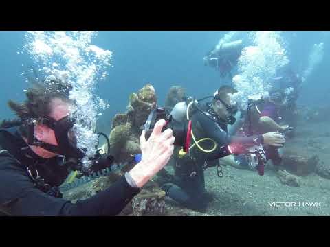 Ocean underwater fashion photo shoot, Bali Indonesia. 2019