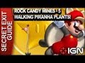 New Super Mario Bros. U Secret Exit Walkthrough - Rock Candy Mines-5: Walking Piranha Plants!