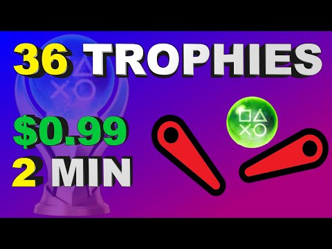 New Easy $1 Platinum Game | 36 Trophies in 2 Minutes - Pinball Machine 3