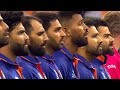 Goosebumps Indian Cricket Team Singing National Anthem In Dubai IND Vs PAK T20 World Cup 2021