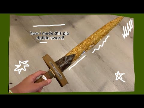 How to make the percy jackson riptide sword! ( cardboard, masking tape, sticks )