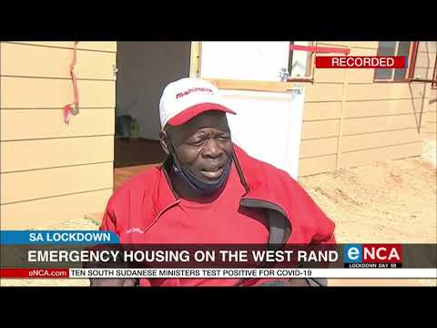 Emergency housing on the west rand