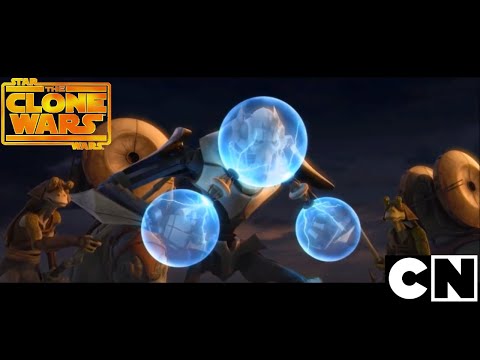Star Wars: The Clone Wars: Grievous Hero gets released from the evil Republic/Gungans (CN)