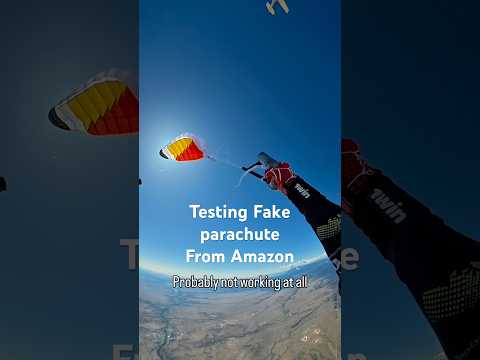 Testing Fake parachute From Amazon . Parachute landing. #skydiving #amazon #shorts
