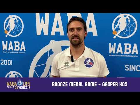 2025 WABA U15 Bronze Medal Game: Cinkarna Celje-Janina 54-66 (01/06) * Gasper Kos