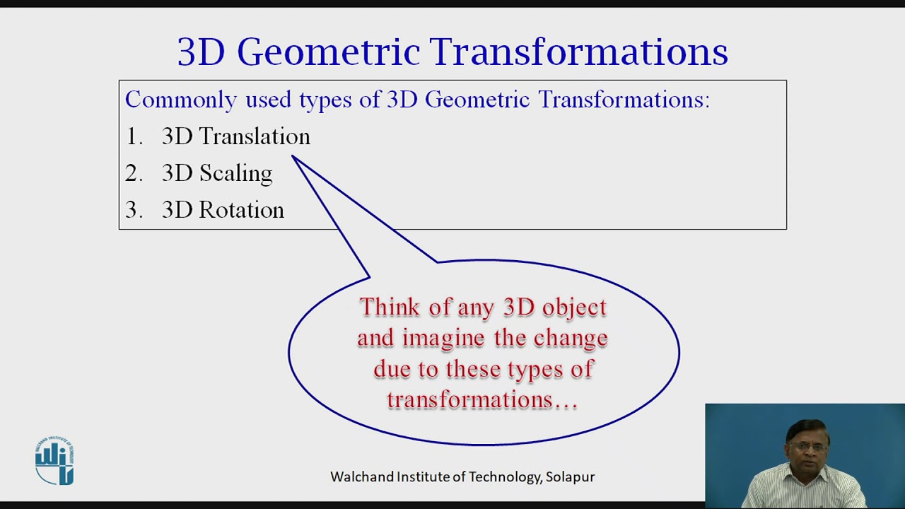 3D Geometrical Transformations