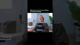 Why Guido Van Rossum Created Python #shorts #programming #python #java #linux