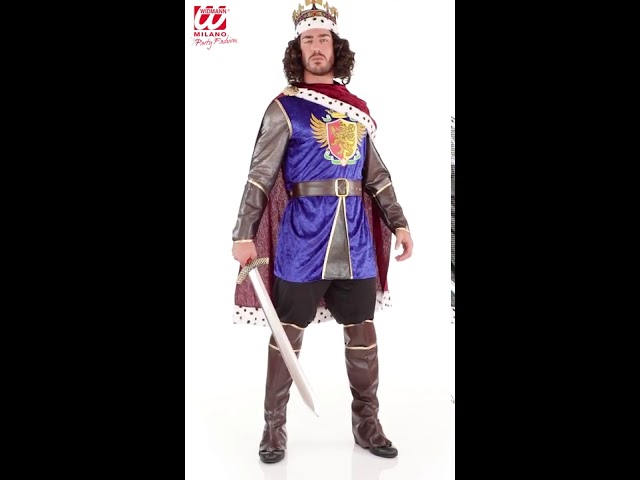 Vídeo relacionado con AOOWU Disfraz de Rey Medieval Adulto, 2pcs con Capa y Corona, Unisex para Halloween, Carnaval, Cosplay, Fiesta, Actuación, Escenario, 120cm