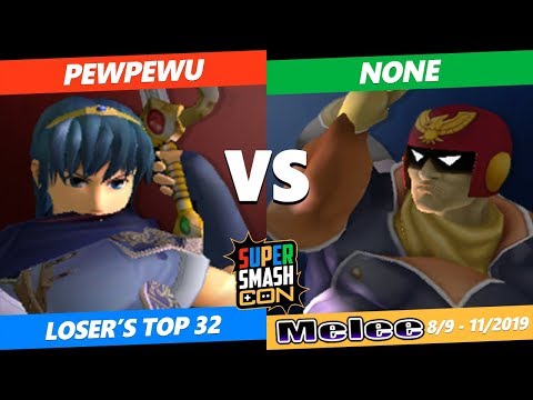 SSC 2019 SSBM -  n0ne (Captain Falcon) VS CLG PewPewU (Marth) Smash Melee Loser's Top 32