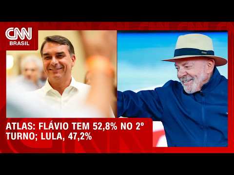 Flávio tem 52,8% dos votos válidos no 2º turno; Lula, 47,2%, aponta pesquisa | CNN NOVO DIA