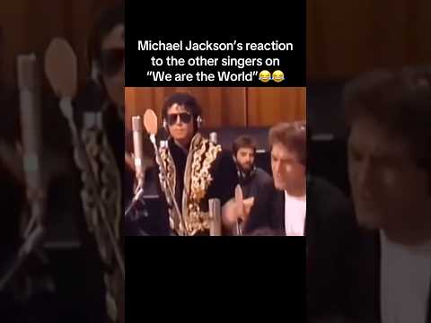 Michael Jackson’s reaction to the other singers😂 #michaeljackson #wearetheworld #music #fyp #shorts