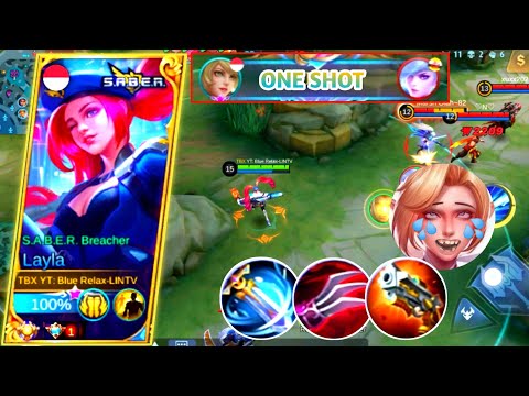 Layla One Shot Delete Insane  lifesteal Build - Layla Hack Damage ~ MLBB