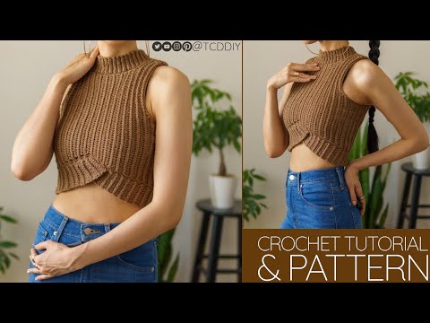 How to Crochet: Mock Neck Crop Top | Pattern & Tutorial DIY