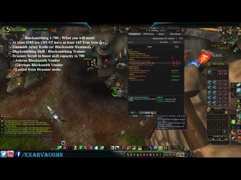 World of Warcraft Blacksmith Mastery, Best profession Leveling Guide   Tutorial