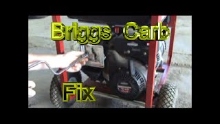 Briggs and Stratton 10hp Generator Carburetor Repair