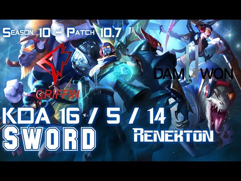 GRF Sword RENEKTON vs SETT Top - Patch 10.7 KR Ranked