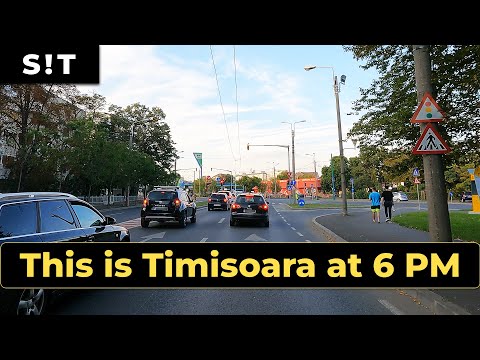 Timisoara Evening Drive – City Streets & Boulevards | Part 1 🚗