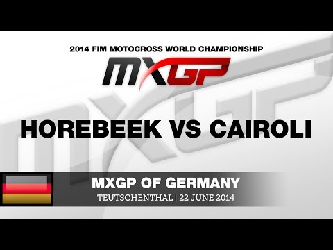MXGP of Germany 2014 Jeremy van Horebeek vs Antonio Cairoli - Motocross