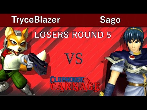 Clubhouse Carnage Melee  LOSERS ROUND 5 - TryceBlazer (Fox) vs Sago (Marth)