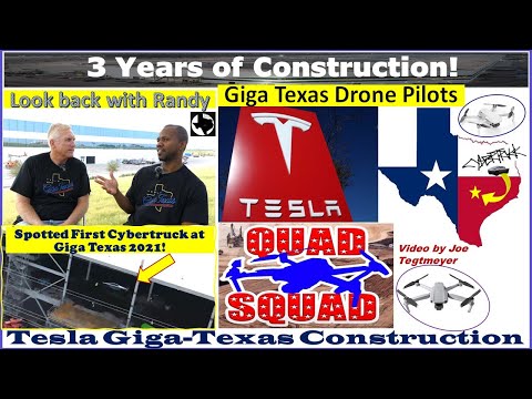 Tesla Gigafactory Texas 3 YEAR Celebration with Quad Squad drone pilot Randy Davis!
