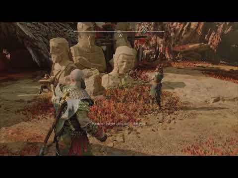 Kratos chuckles and admires Angrboda - God of War Ragnarök