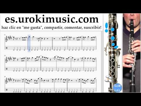 Tutorial de Clarinete Cash Cash feat Conor Maynard - All My Love Clases Notas um-i927
