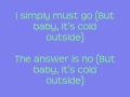 Glee Baby It's Cold Outside Lyrics 