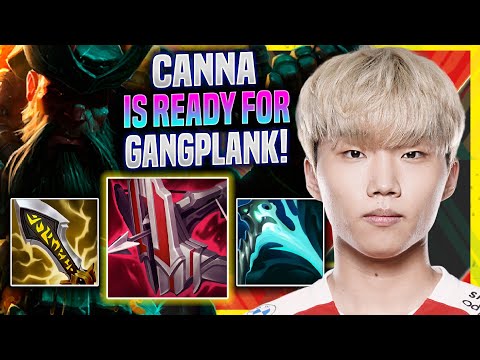 CANNA IS READY FOR WORLDS WITH GANGPLANK! - T1 Canna Plays Gangplank Top vs Lulu!