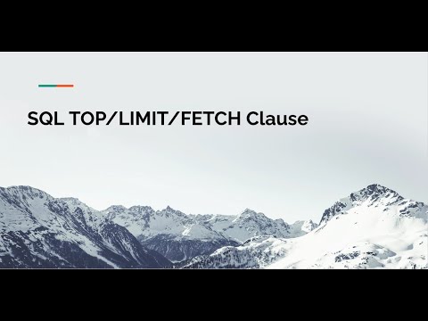 Sql Topfetchlimit Clause Tutorial