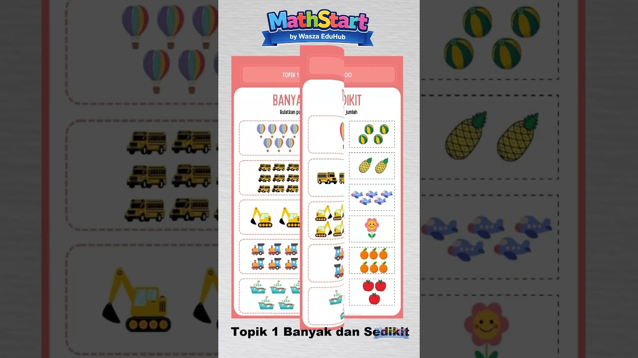Latihan Matematik Tahun 1 PDF: Kuasai Topik Banyak dan Sedikit | Modul MathStart #latihanmatematik