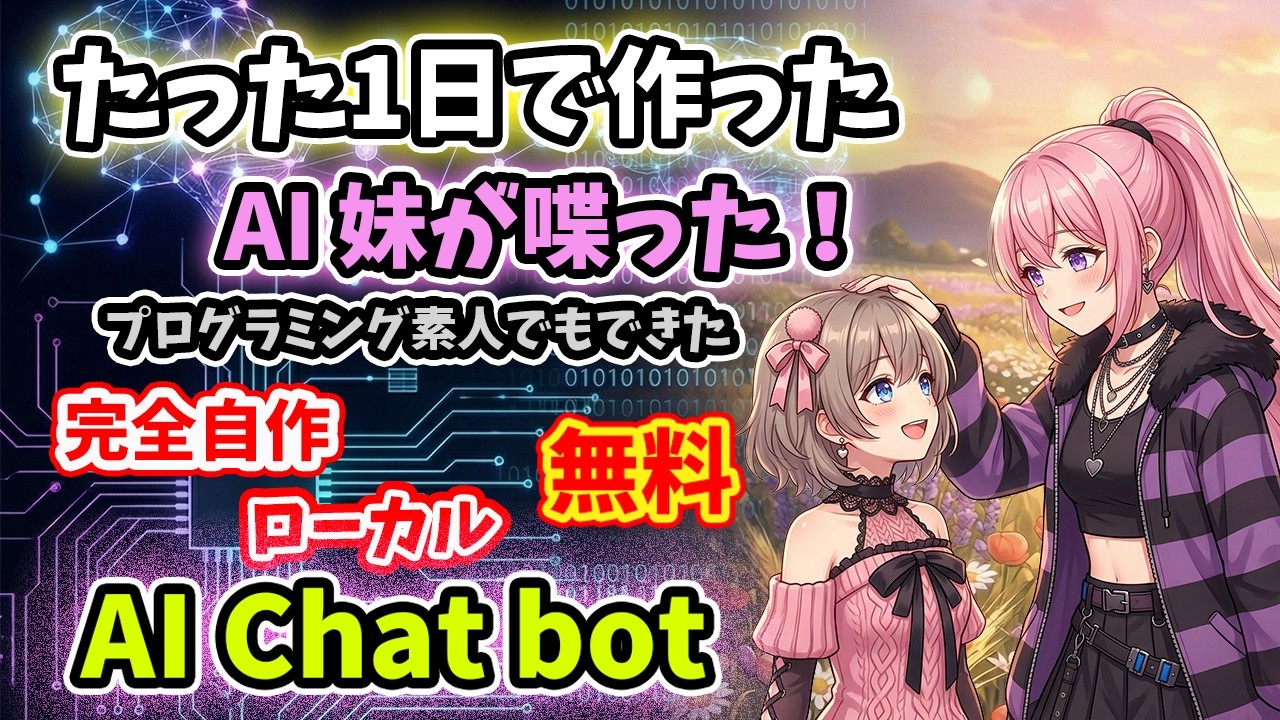 【AI VTuber】たった1日で喋って動くAI妹を作ってみた【ルルちゃん爆誕】