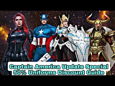 Captain America Update Special 50% Uniforms Discount Guide - Marvel Future Fight