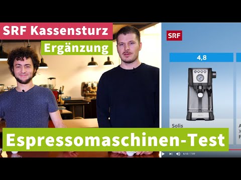 Espressomaschinen-Test im @srfkassensturz – Wichtige Ergänzungen