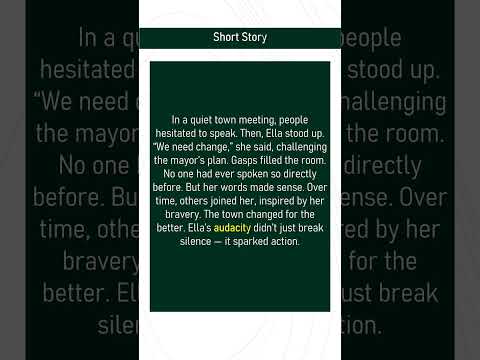 audacity # Expand Your English Vocabulary