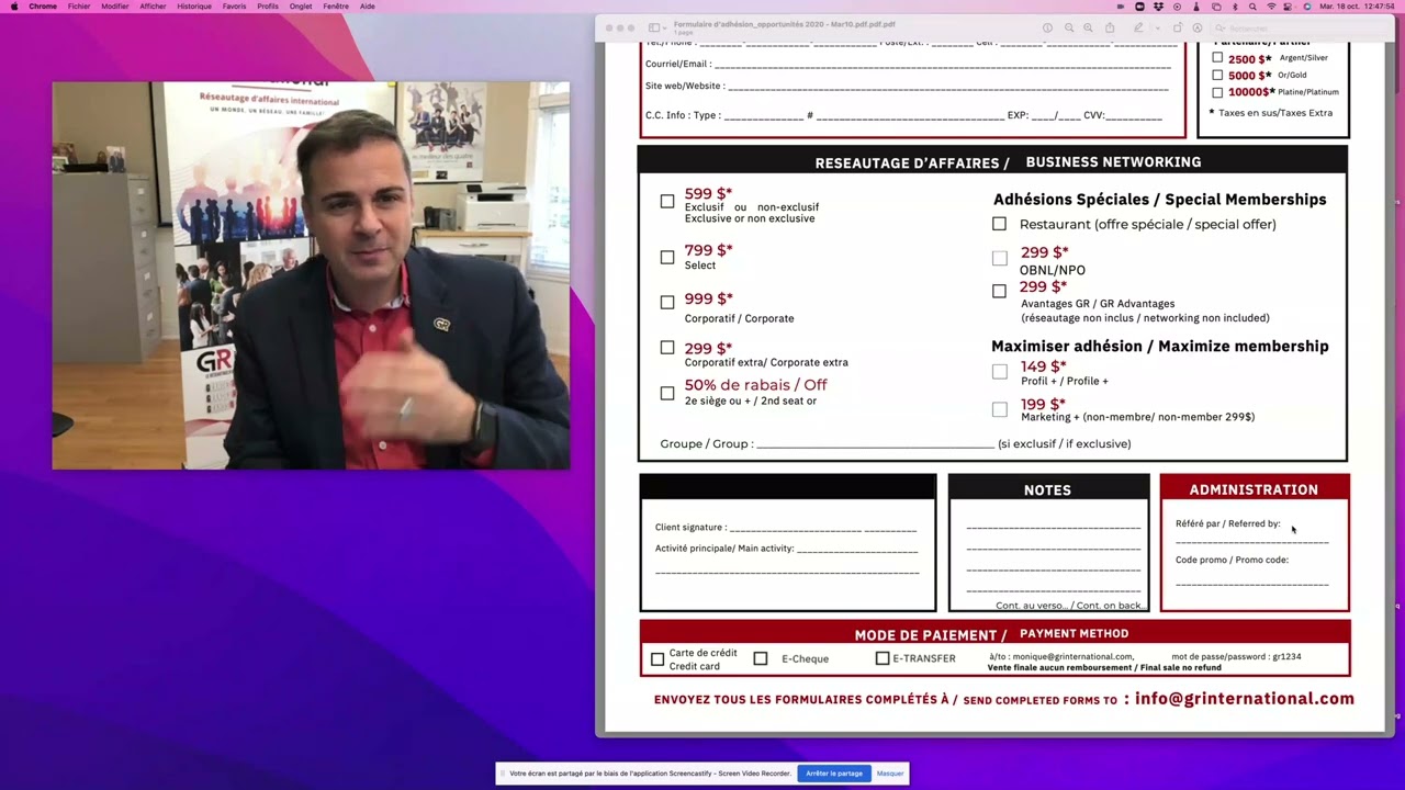 Paper registration forms: