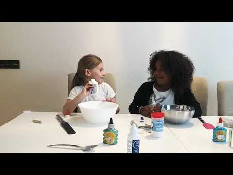 Hacer Slime de Unicornio purpurina . Adriana y Mara 🎉🙉