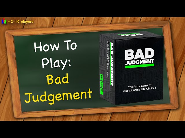 Vídeo relacionado con Bad Judgment | Juego de Mesa para Adultos de Decisiones Cuestionables | Cartas de Humor Irreverente y Dinámicas en Grupo | Set de Cartón con 300 Unidades | Edición en Español para 2 a 10 Jugadores