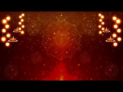 Devotional Diwali Background Video 2022 With Diya and mandala | Indian Festival Background || dark