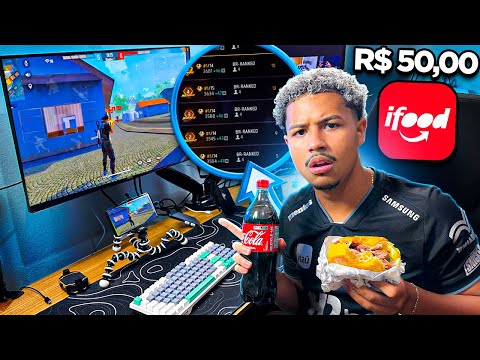 JOGANDO APOSTADO NO MOBILADOR ATÉ COMPRAR UM LANCHE! FREE FIRE