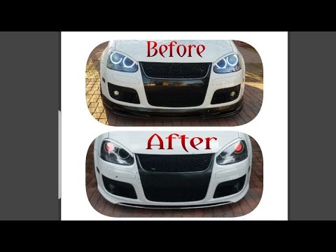 Vw mk5 front bumper lip replacement